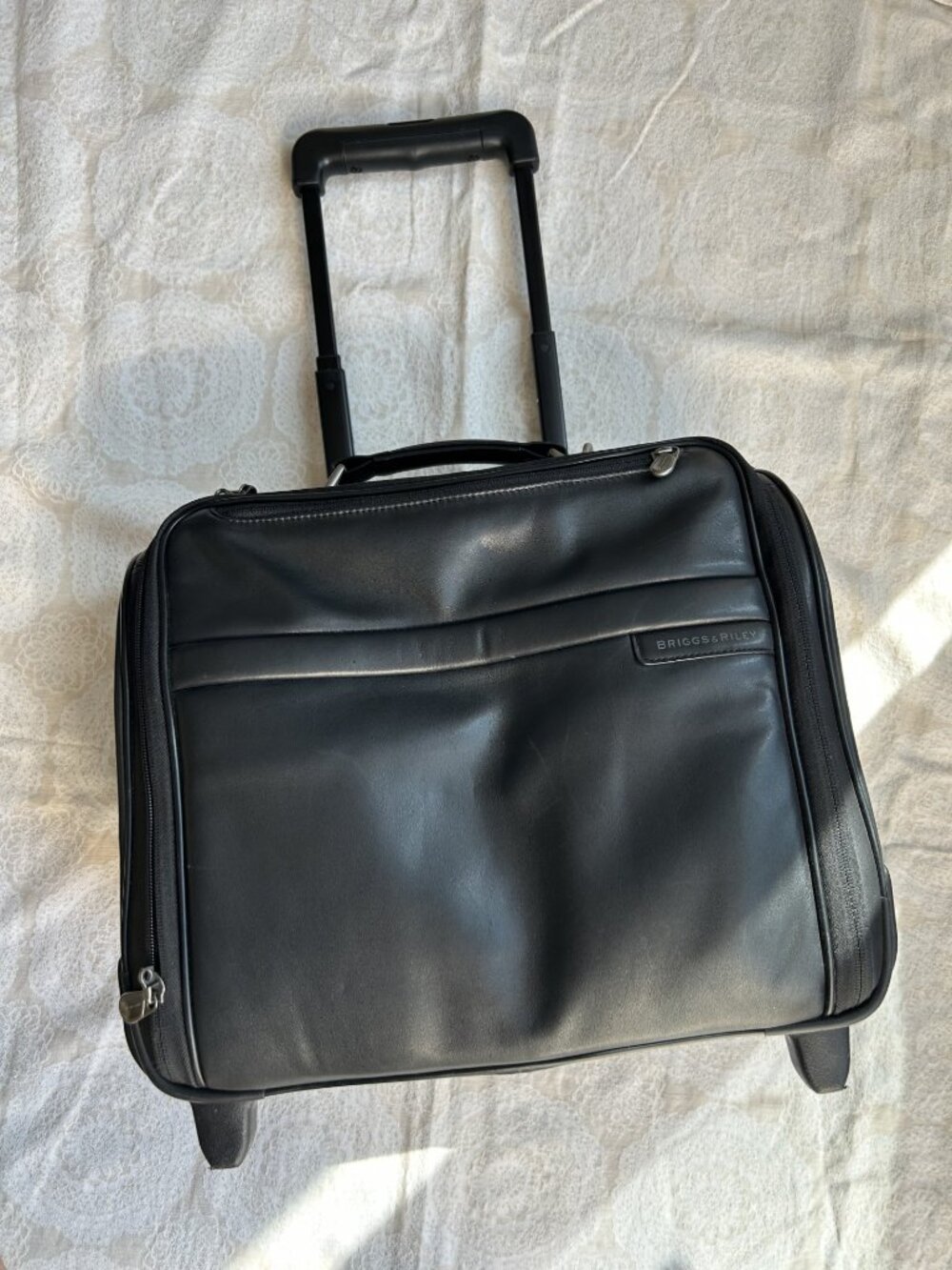 Briggs & Riley LEATHER rolling computer bag